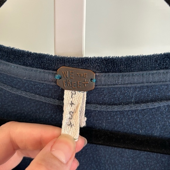 Free People Luxe Crushed Velvet Split Tunic Oversized
Tee Shirt Dress - Picture 7 of 8